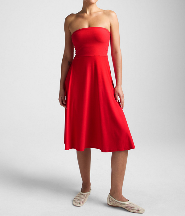 Womens Featherweight Strapless Dress