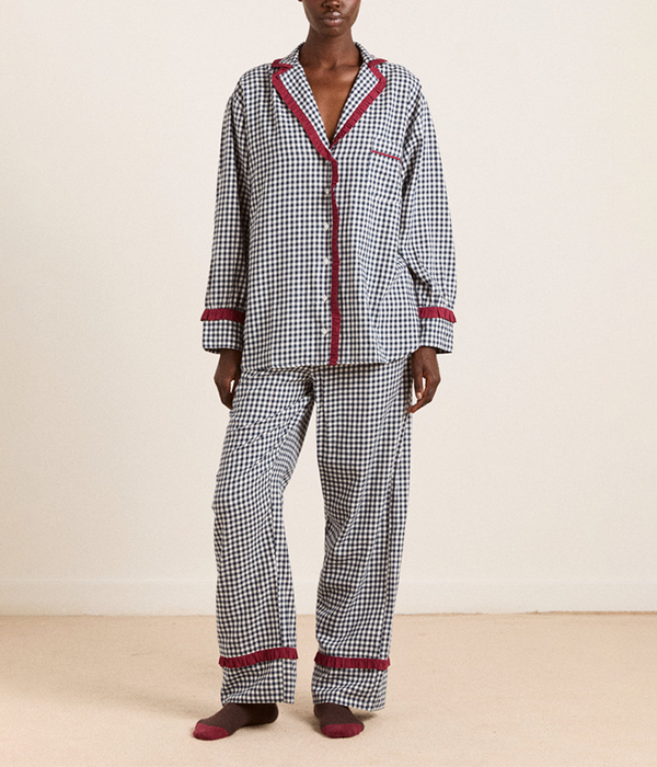 Antonia PJ Set - Navy Gingham