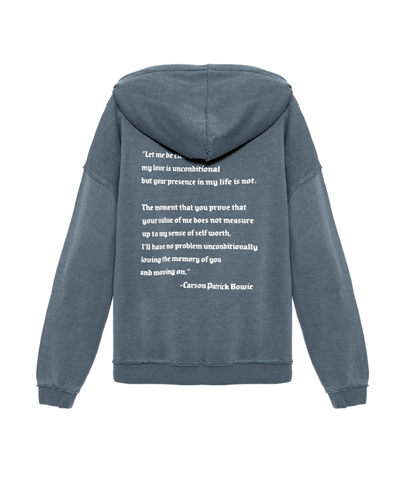Womens Boys Lie Denim Hoodie