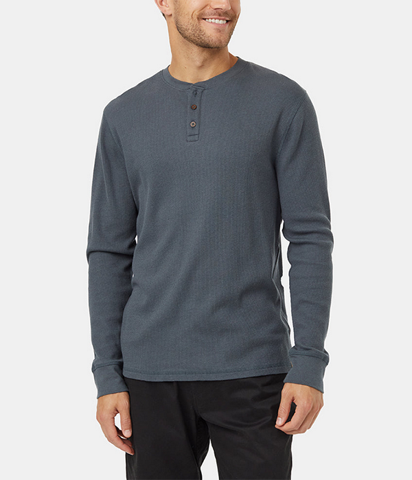 Mens TreeWaffle Henley Longsleeve