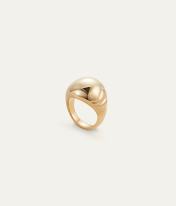 Womens Nelle Ring in High Polish Gold - Size 3