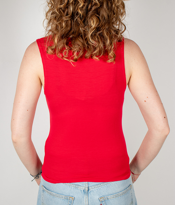 Womens Sofie Cropped V Neck Tank