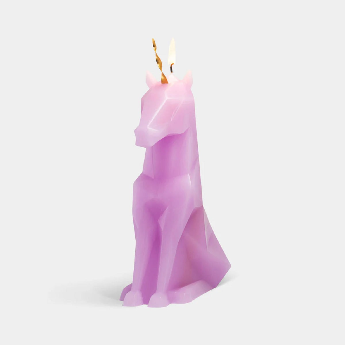 Pyropet Einar Unicorn Skeleton Candle - 8" Tall, Lilac