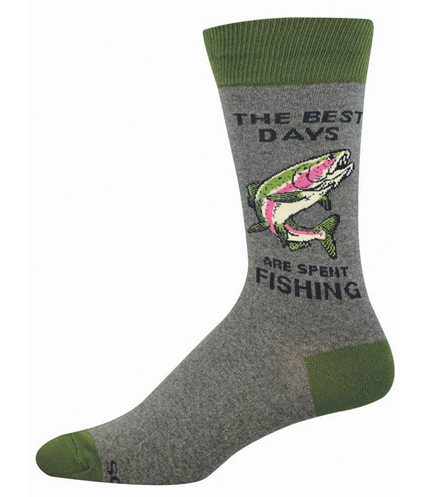 Mens Days Spent Fishing Sock