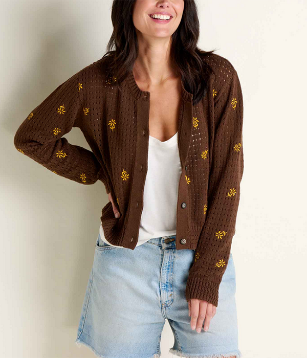 Womens Bianca Embroidered Cardigan