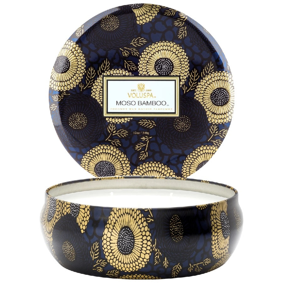 VOLUSPA 3 Wick Candle in Decorative Tin 60 Hour