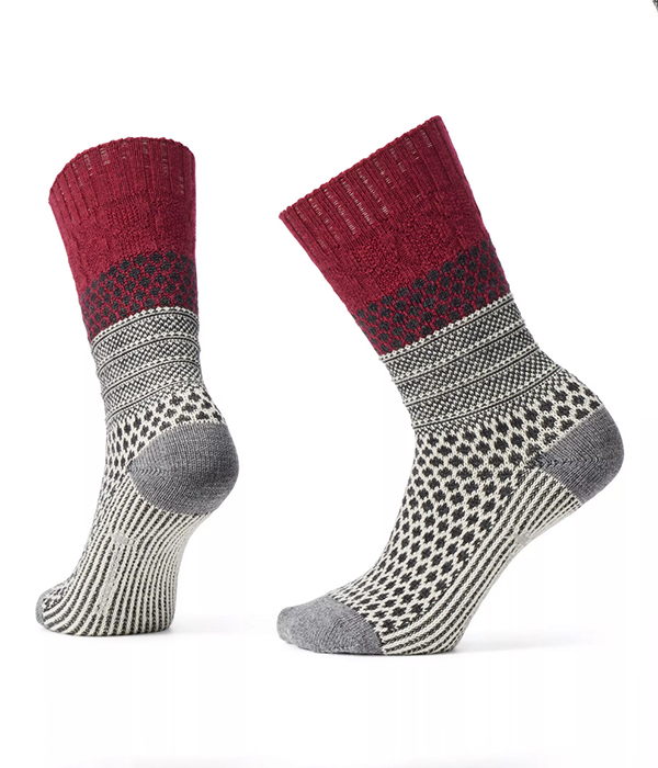 Womens Everyday Popcorn Cable Crew Socks