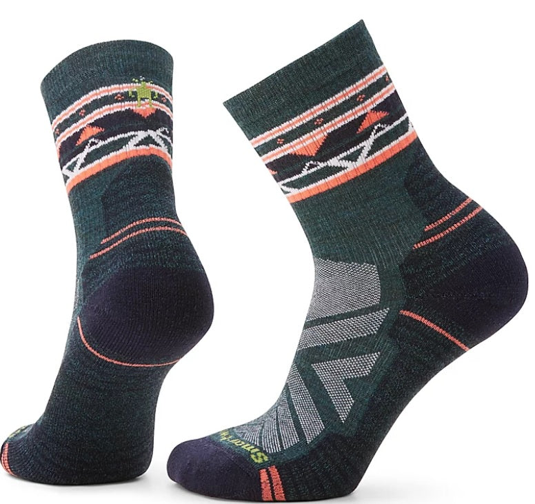 Womens Hike Light Cushion Zig Zag Valley Mid Crew Socks