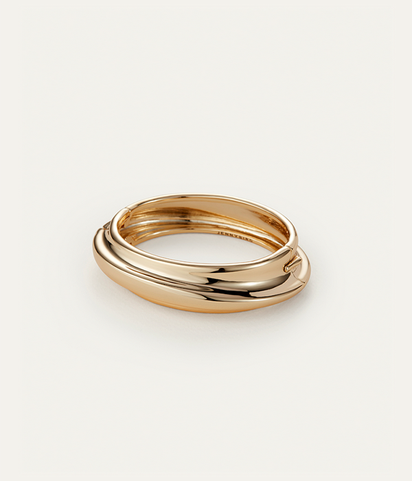 Womens Lennon Bangle in High Polish Gold