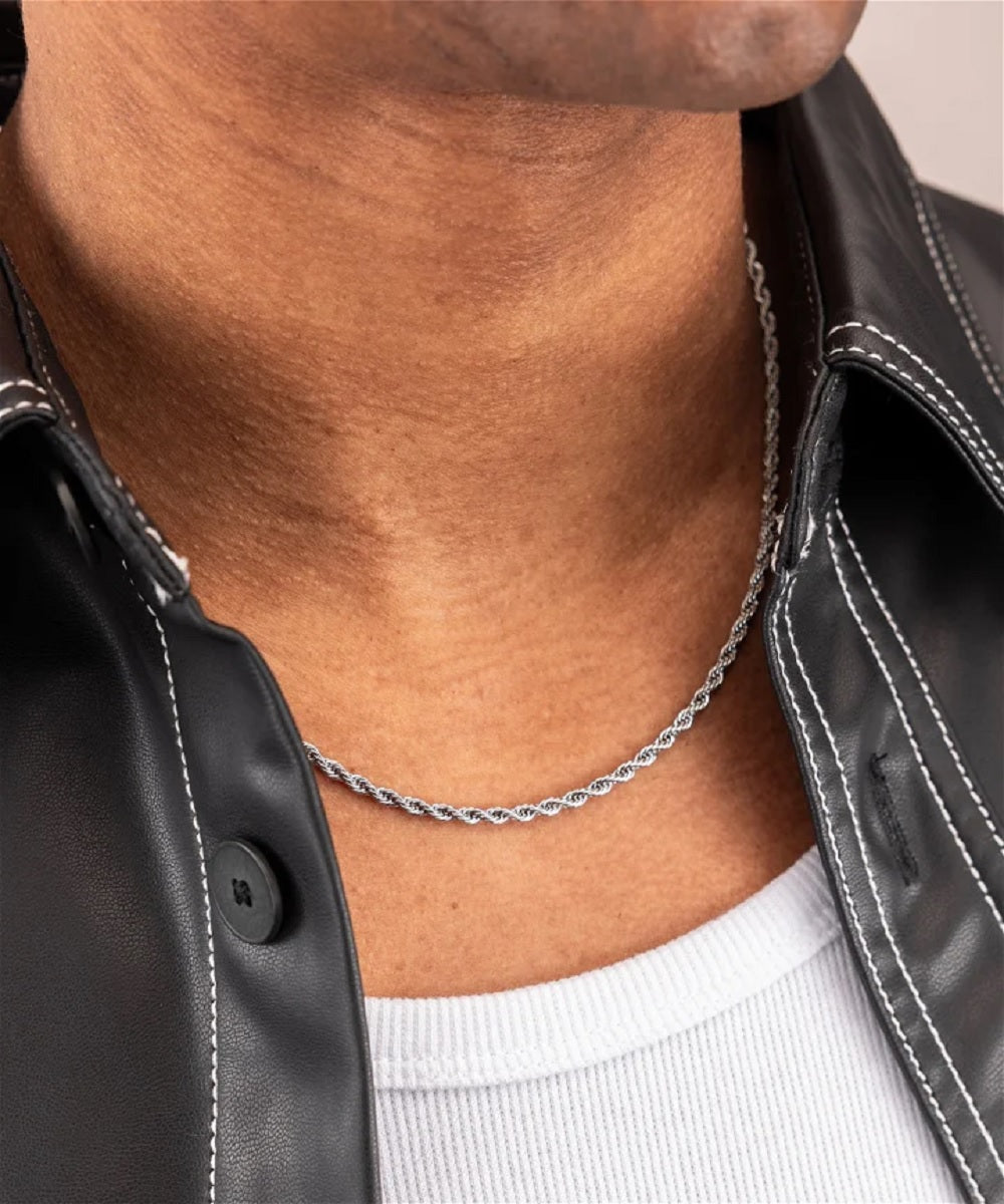 Twisted Necklace (Silver, 50cm)