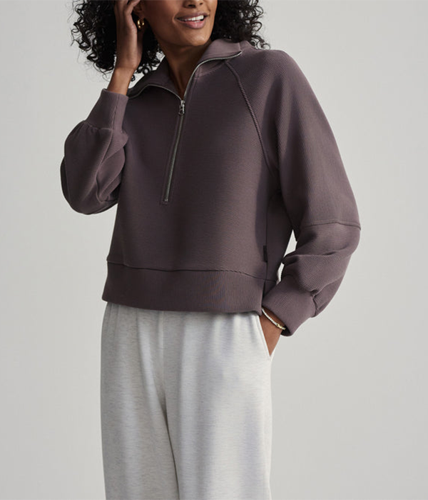 Womens Milano Half Zip Sweat