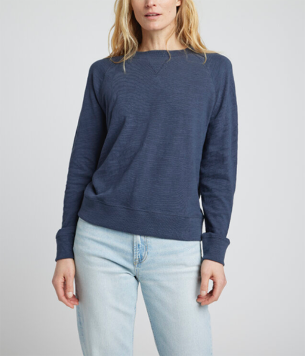Womens Sunwashed Slub Crewneck