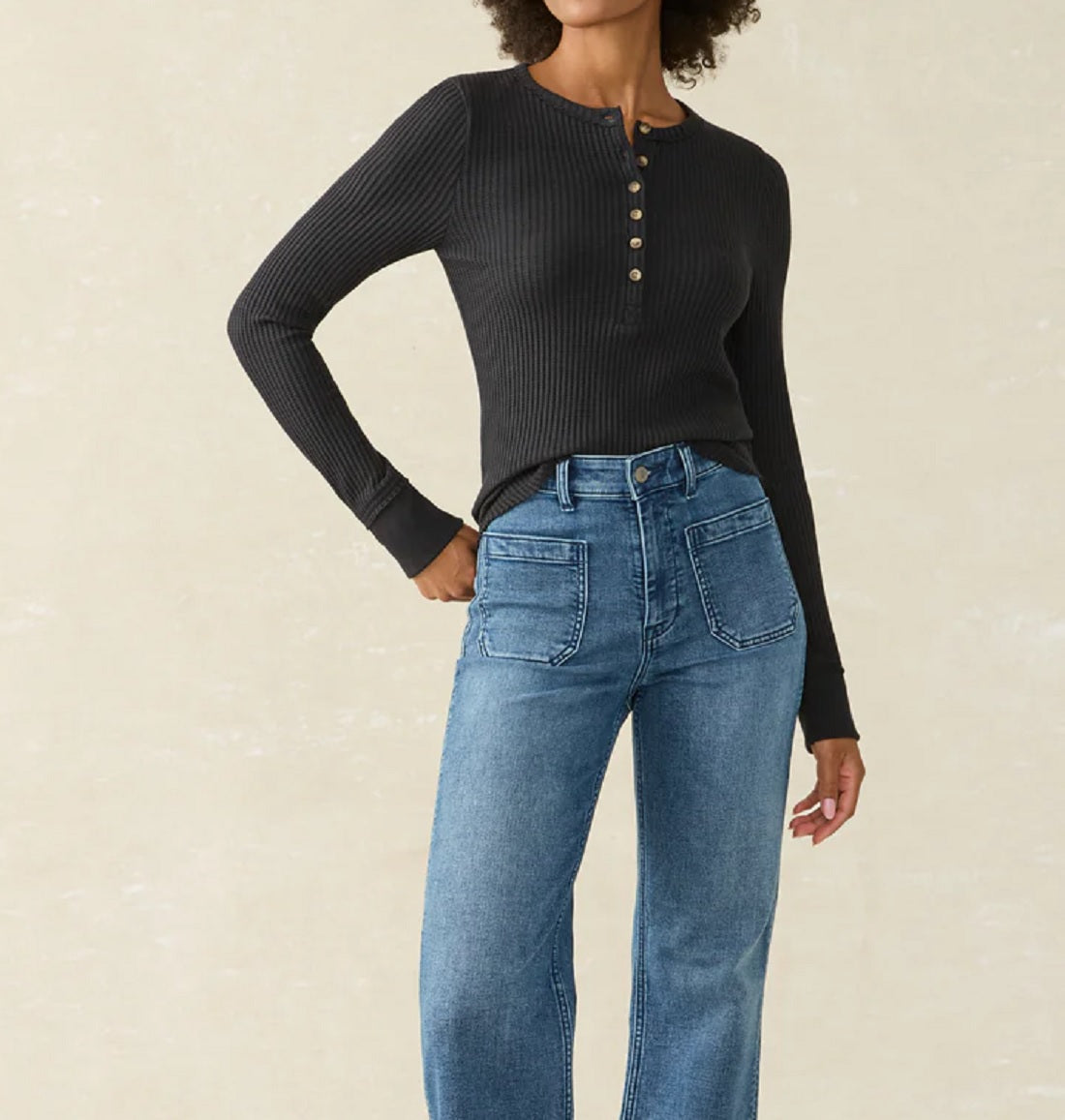Womens Legend Apres Waffle Henley
