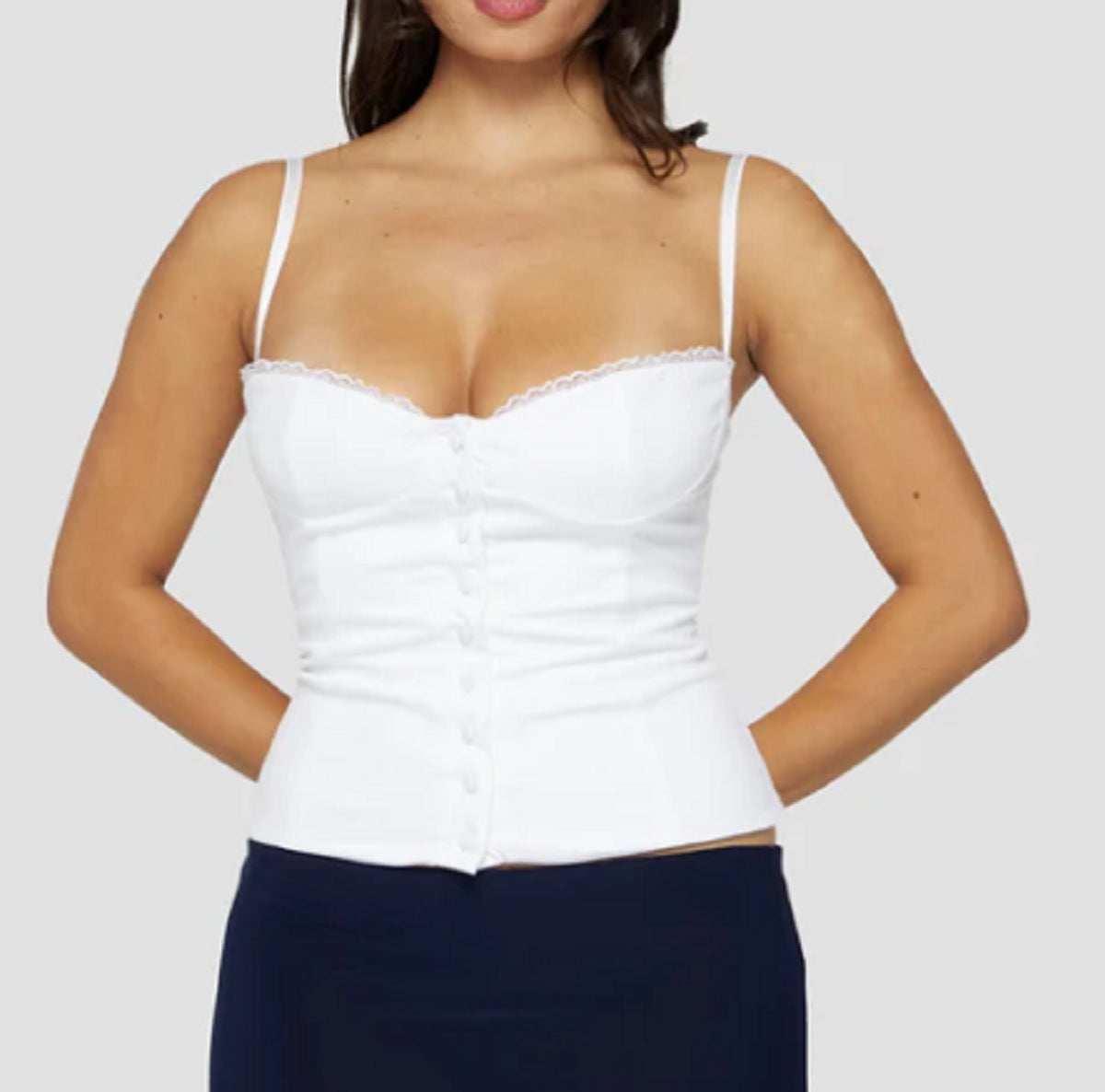 Womens Caroline Corset in White