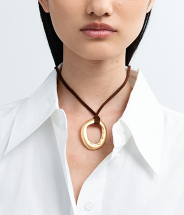 Womens Brown Mini Necklace