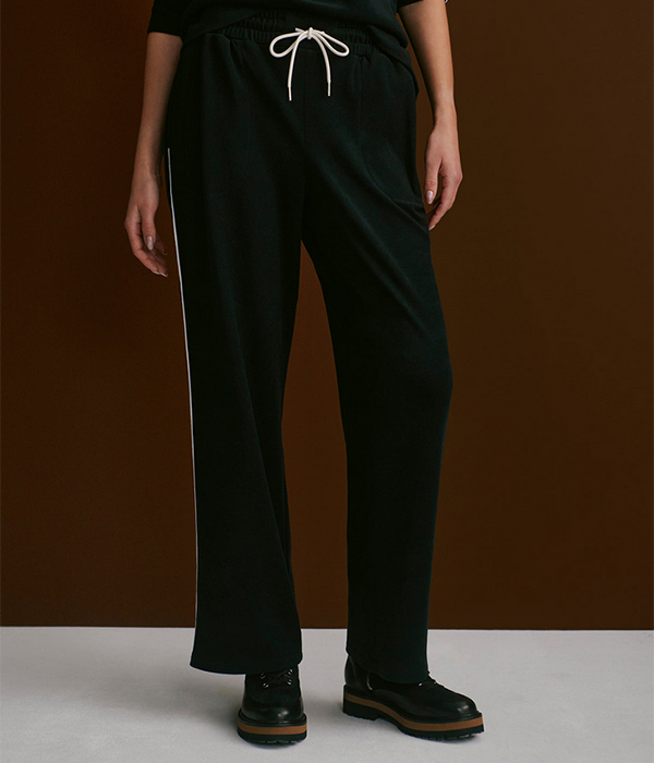 Womens Brushed Rib Straight Leg Pant 28