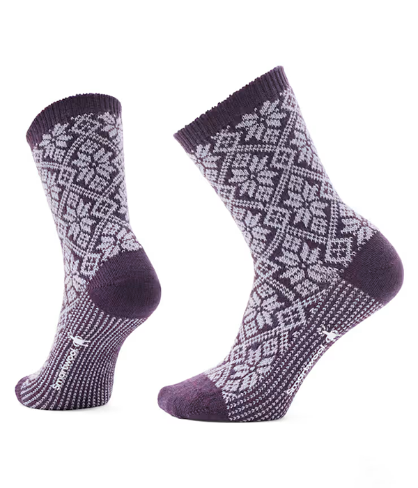 Womens Everyday Traditional Snowflake Crew Socks