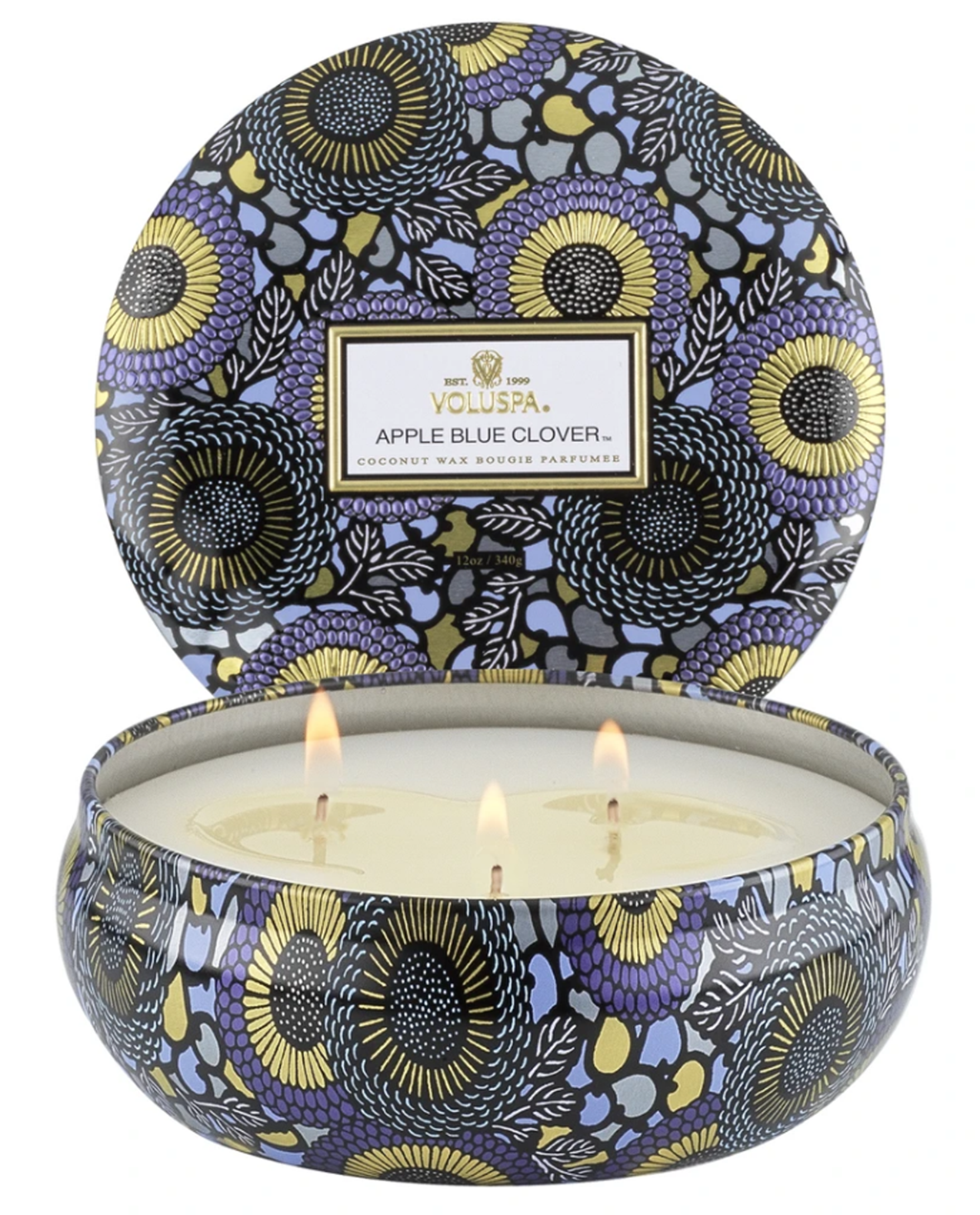 VOLUSPA 3 Wick Candle in Decorative Tin 60 Hour