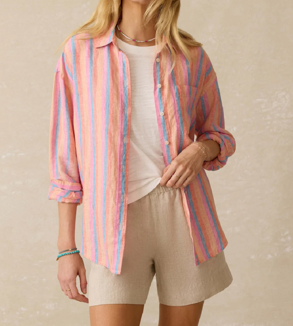 Womens Laguna Linen Relaxed Shirt A