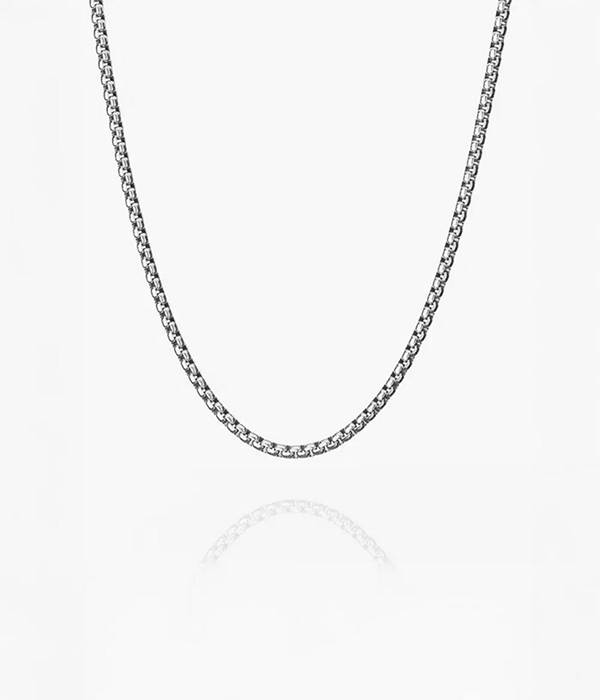 Boxchain Necklace (Silver) 55cm
