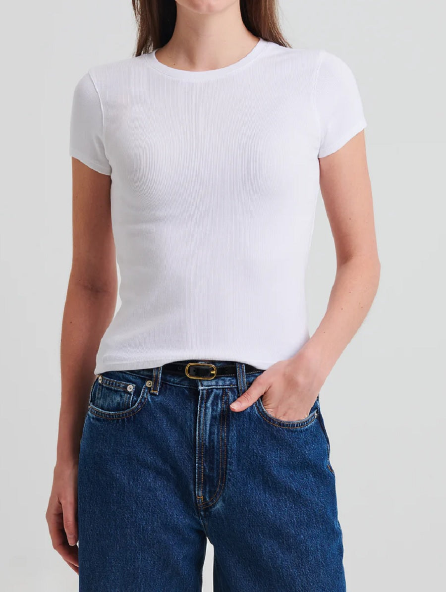 Womens SS Cotton Modal Rib Baby Tee