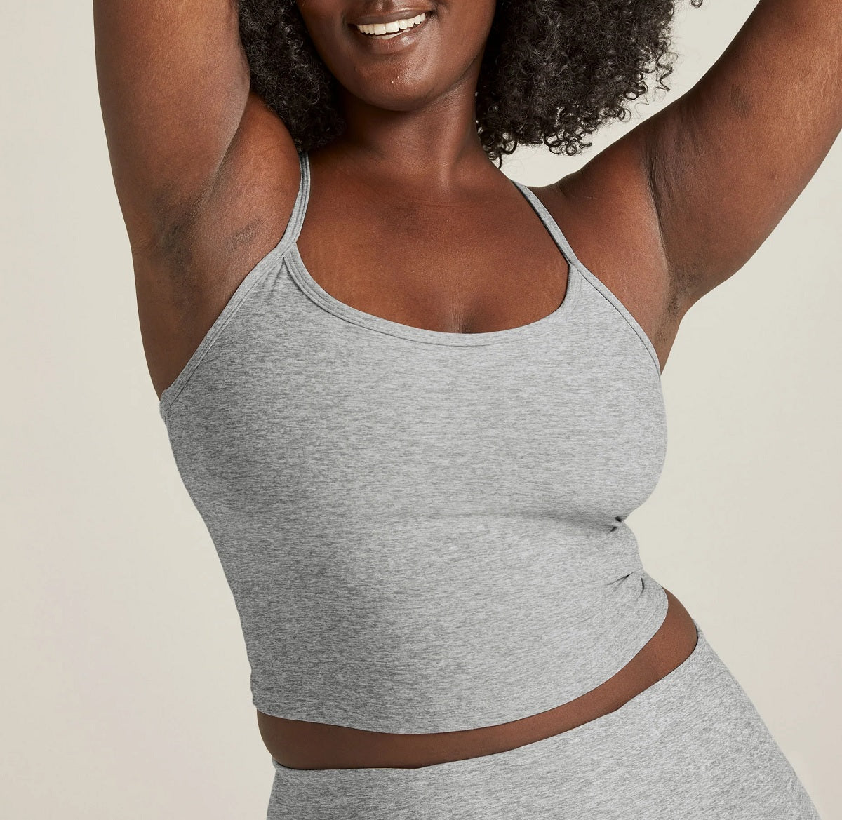 Womens Spacedye Slim Racerback Cropped Tank