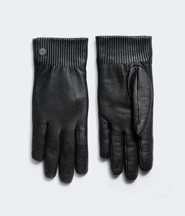 Womens Leather Rib Luxe Glove