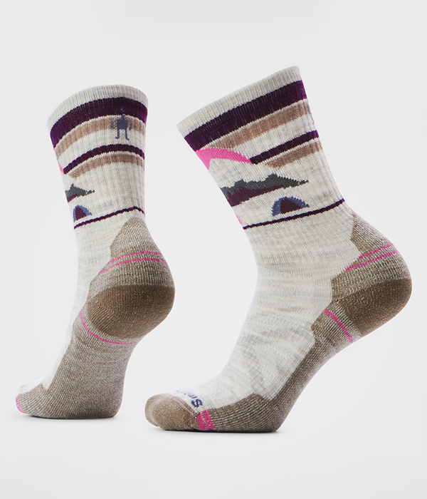 Womens Hike Light Cushion Mountain Moon Crew Socks