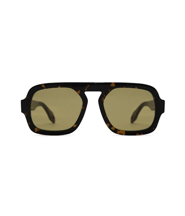 Womens Jane in Dark Brown Tortoise Olive Green Lens