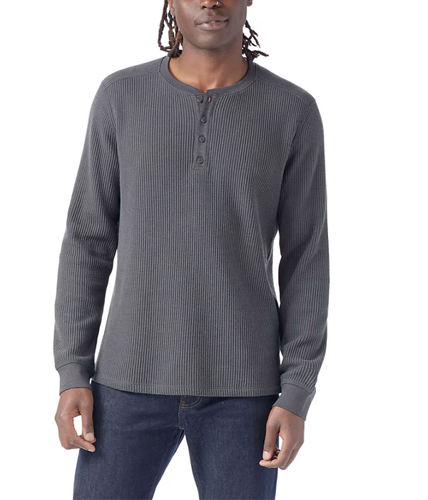 Mens Waffle Long Sleeve Henley