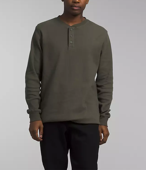 Mens Waffle L/S Henley F25
