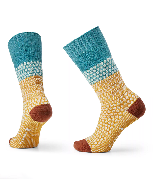 Womens Everyday Popcorn Cable Crew Socks