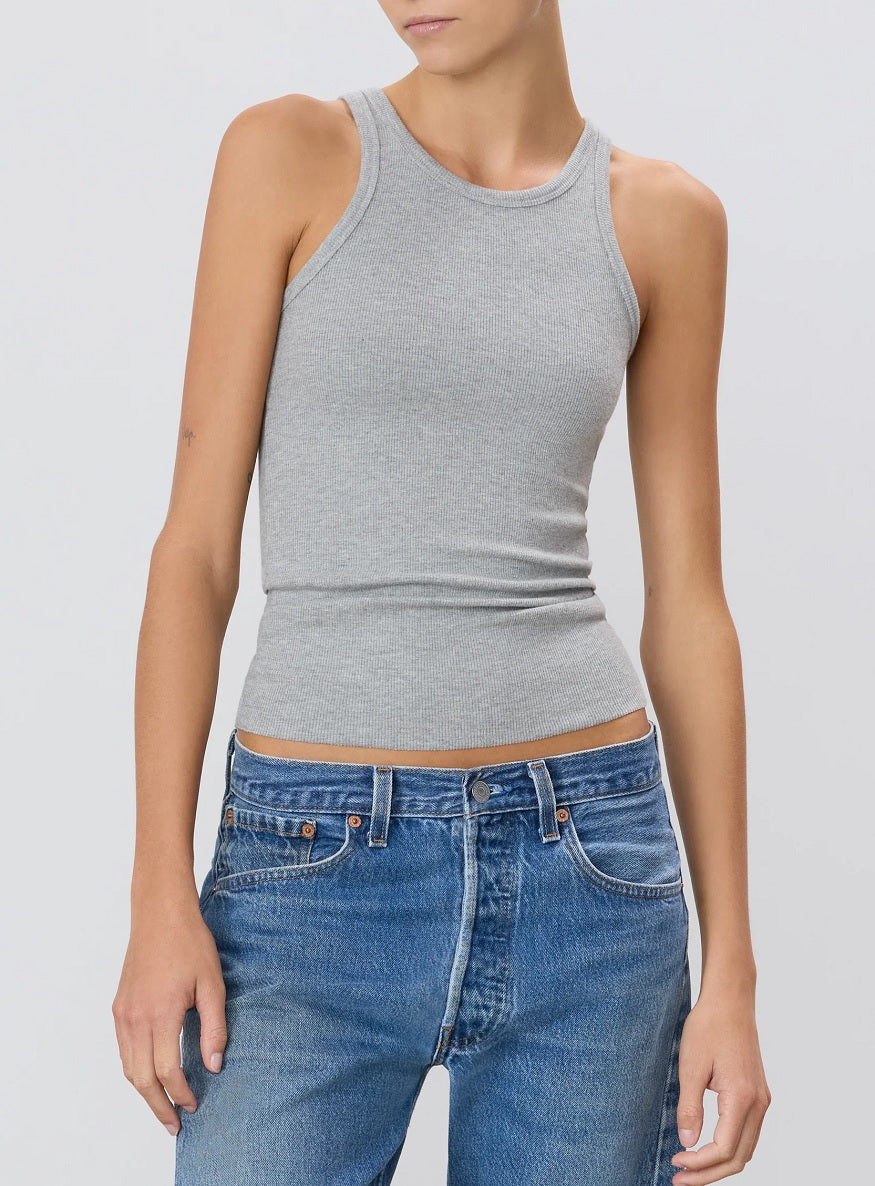 Womens High Neck Fitted Tank