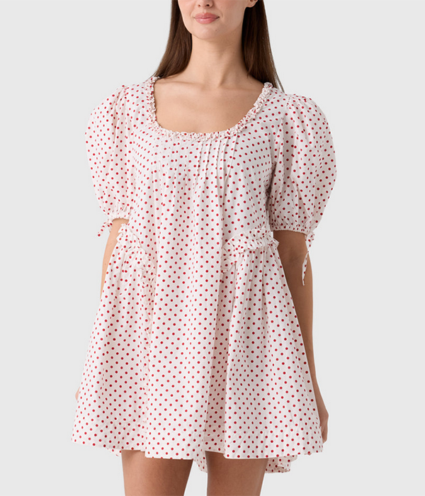 Womens Meri Mini Dress - Red Spot