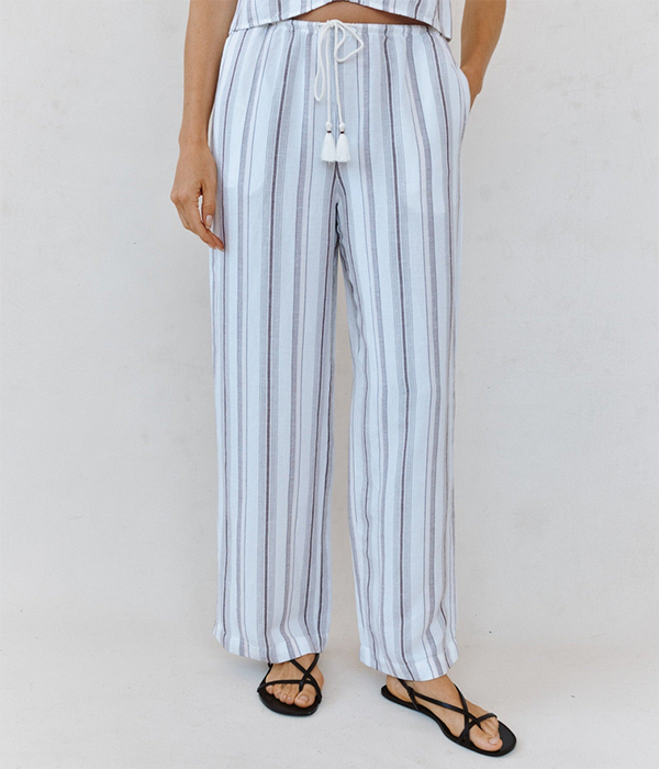 Womens Beach Pant With Tassel Drawstring