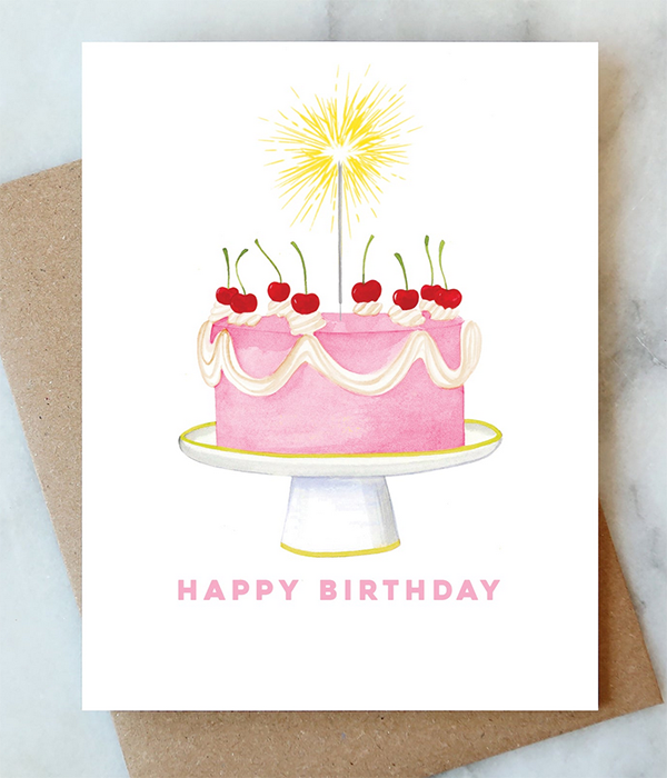 Sparkler Cake Greeting Card | Birthday Card