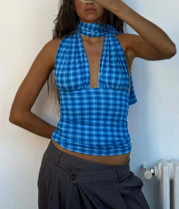 Womens Isabela Top in Indigo