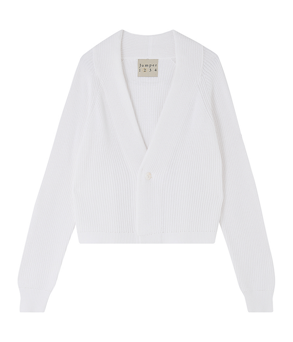 Womens Cotton Rib Cardigan