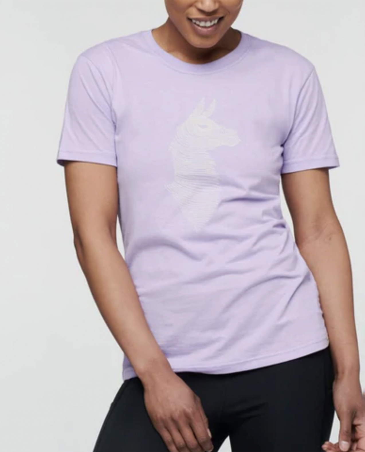 Womens Topo Llama T-Shirt in Thistle