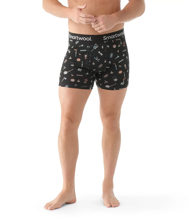 Mens Merino Print Boxer Brief Boxed