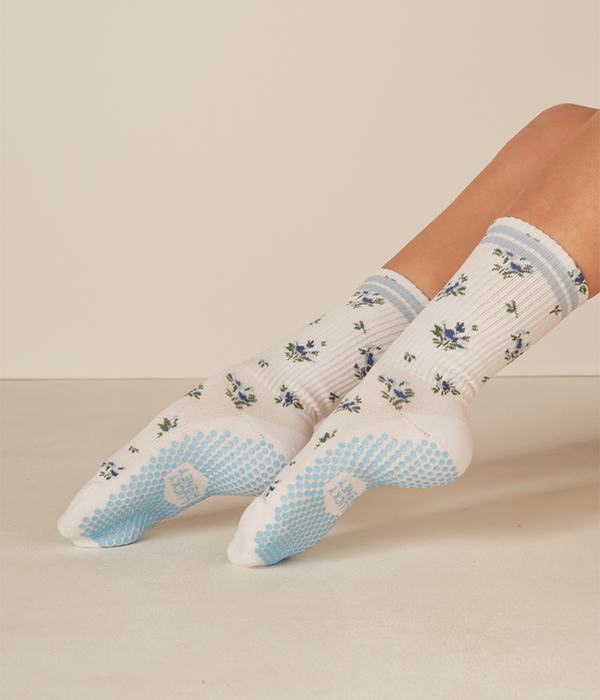 The Floral Grip Sock
