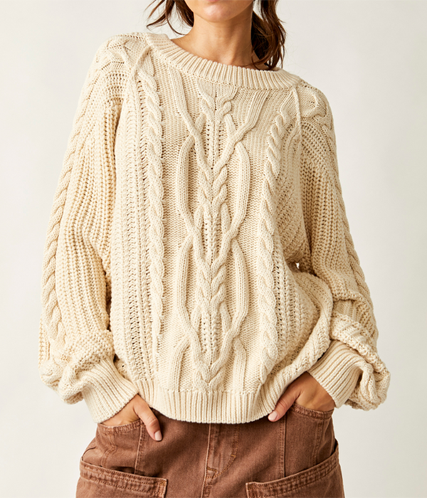 Womens Frankie Cable Sweater