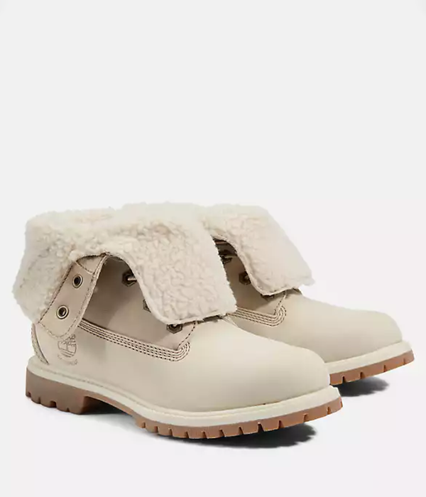 Womens Authentics Teddy Fleece WP Fold-Down in Natural Nubuck