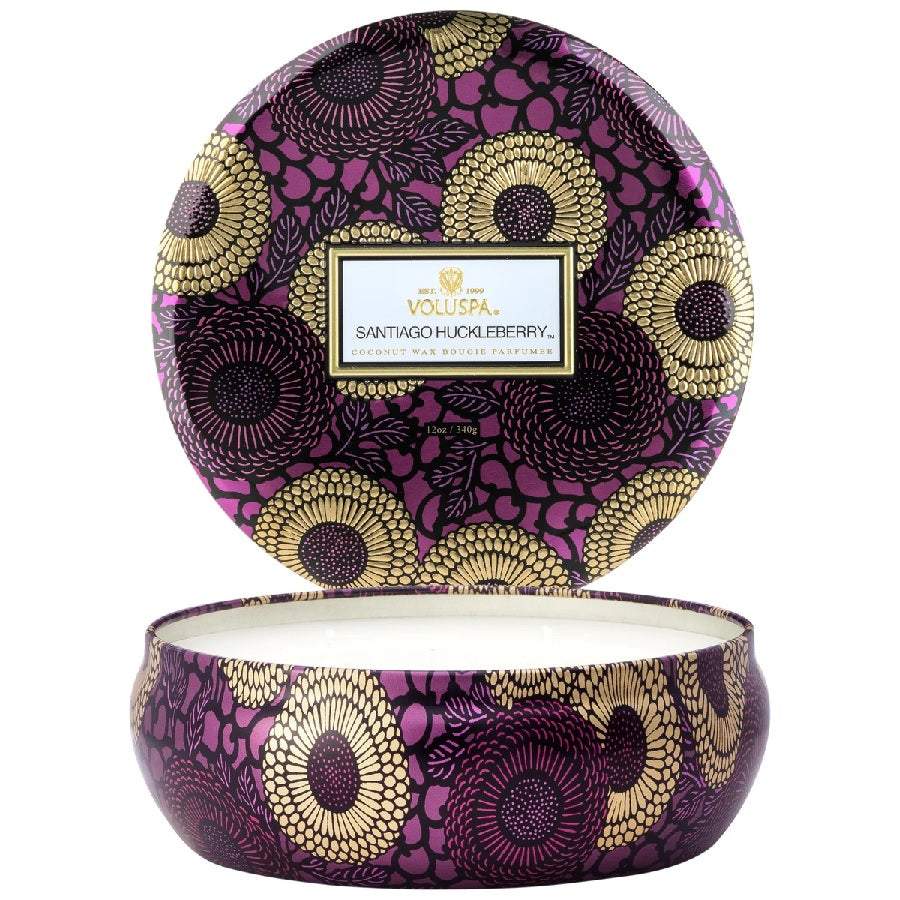 VOLUSPA 3 Wick Candle in Decorative Tin 60 Hour