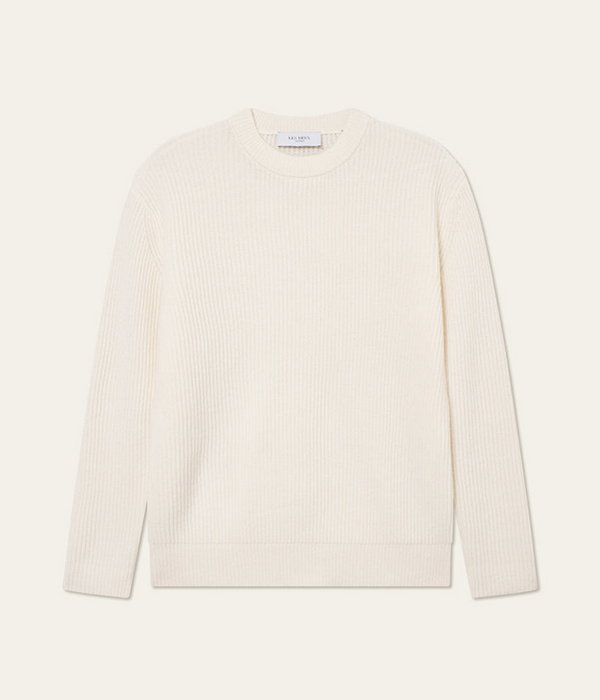 Mens Eddie Wool Rib Crewneck Knit