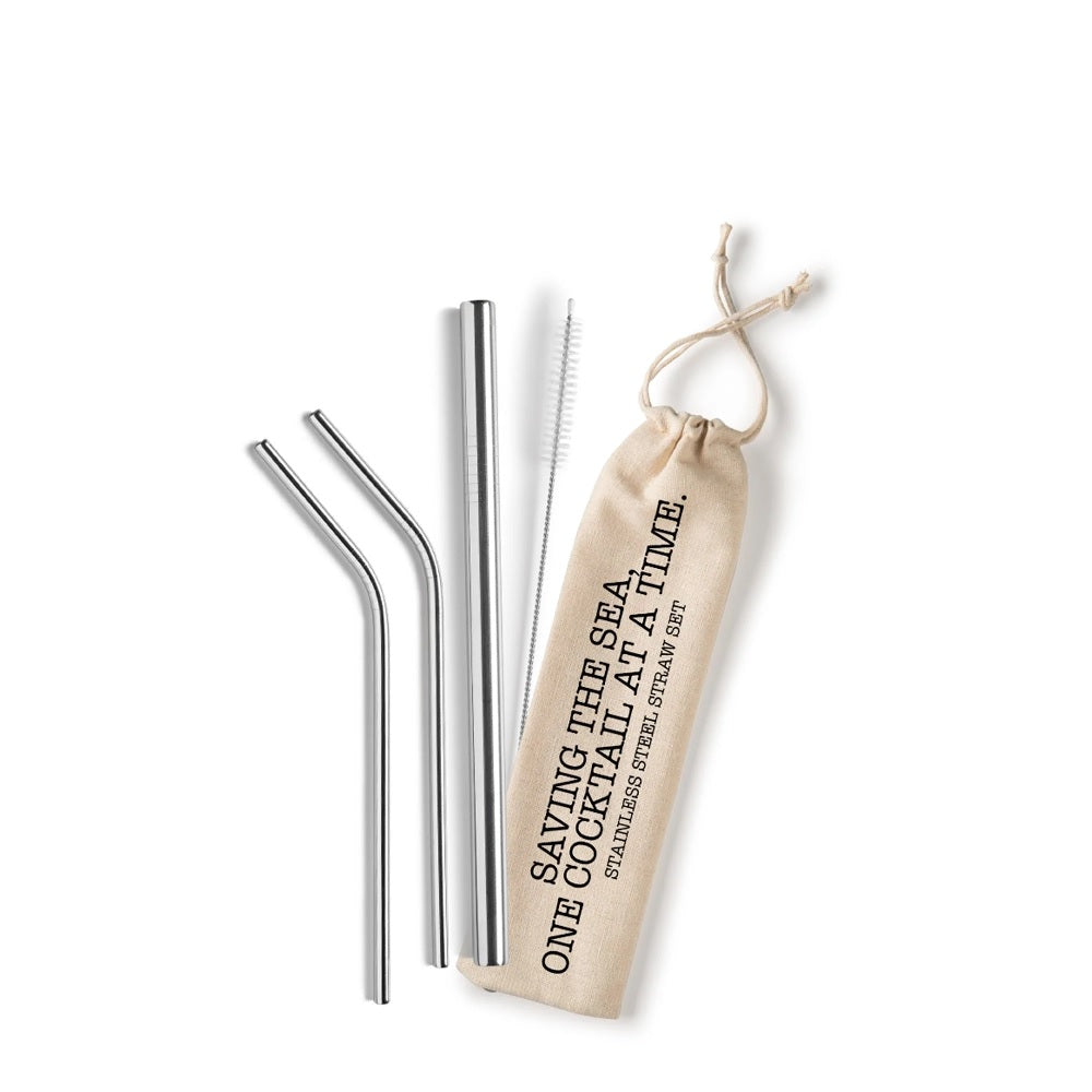 Saving the Sea One Cocktail at a Time Straw Set
