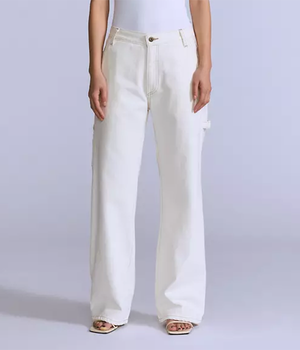 Womens Carpenter Pant in Blue Ecru Foam