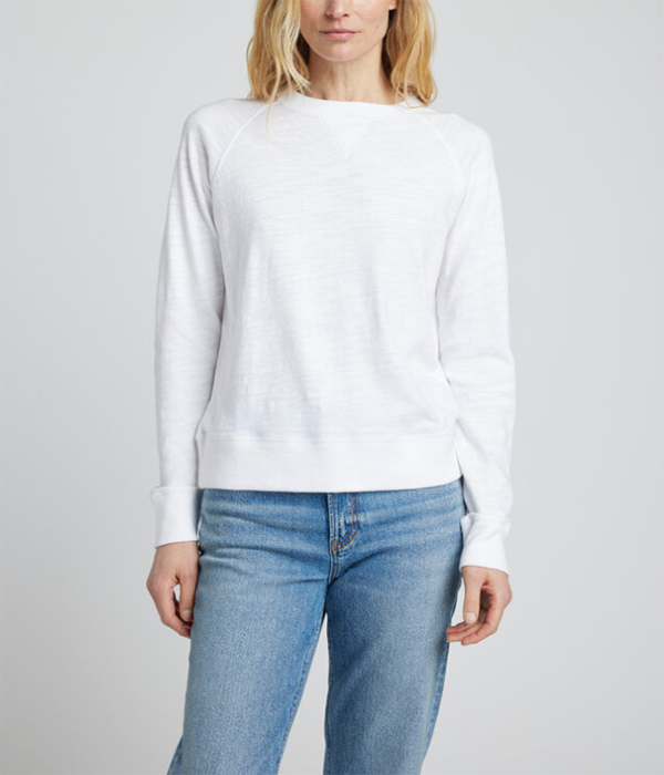 Womens Sunwashed Slub Crewneck