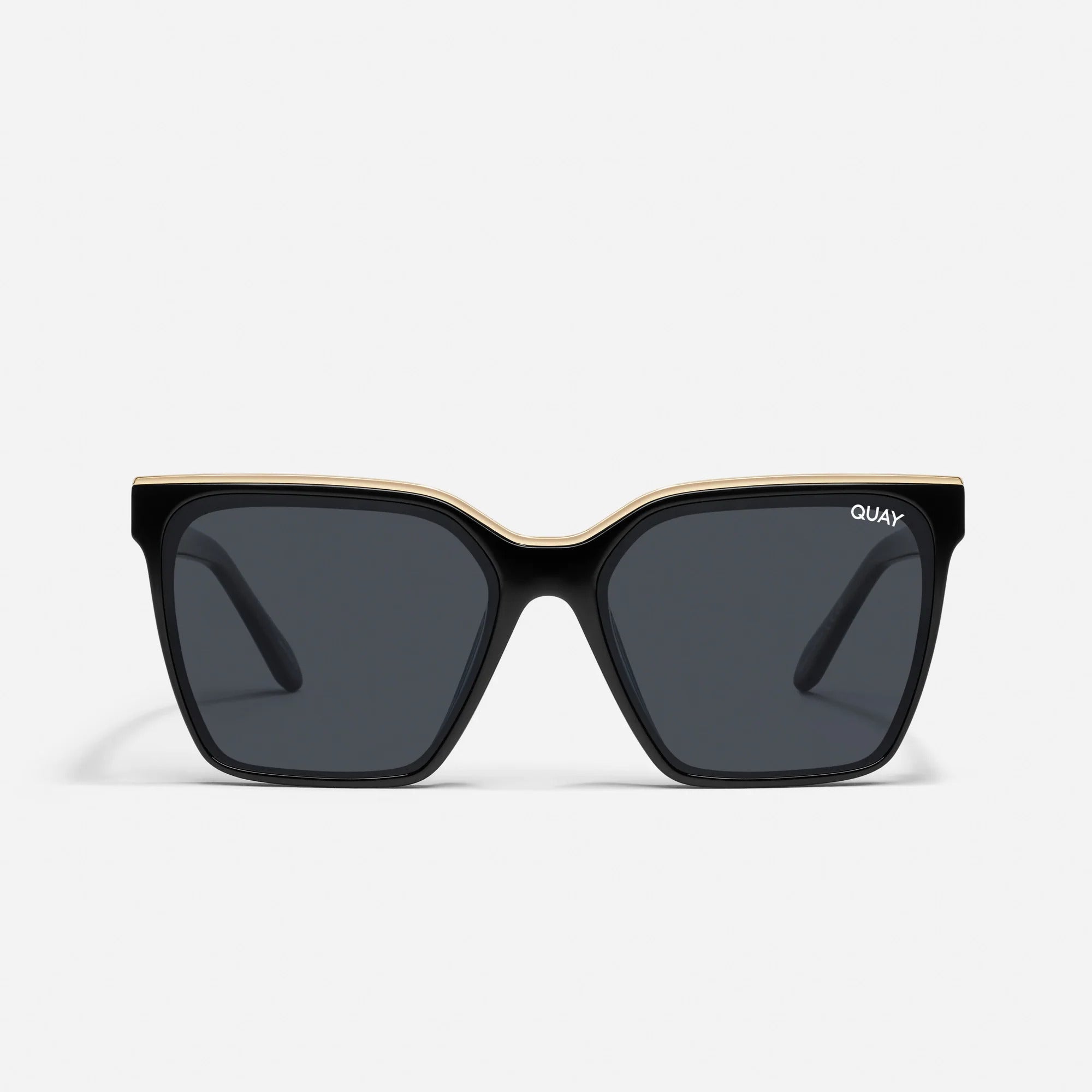 Level Up Sunglasses in Black Gold / Smoke Polarized
