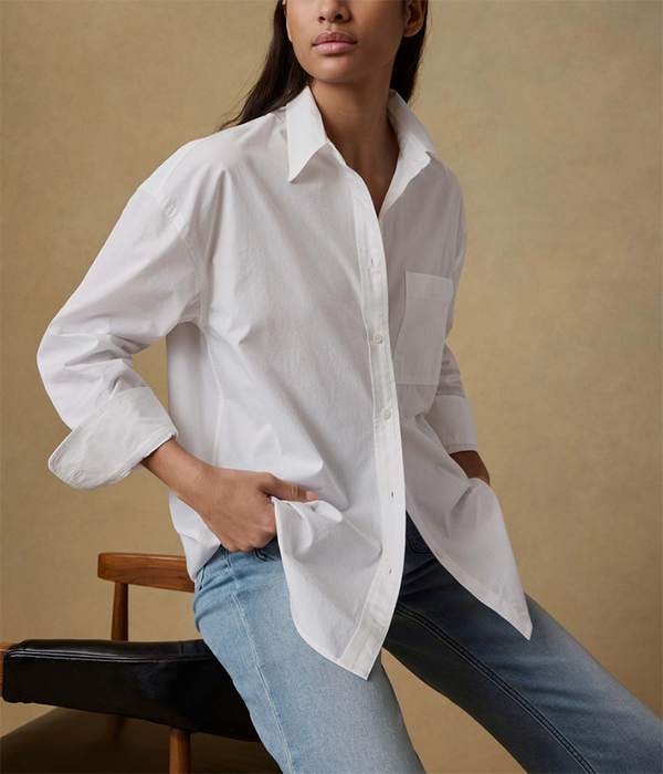 Womens Coastal Poplin Relaxed Shirt